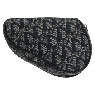 Pre-owned Dior Saddle Navy Canvas Clutch Bag ()
