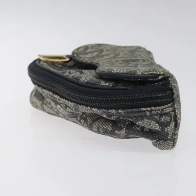 Pre-owned Dior Saddle Navy Canvas Clutch Bag ()