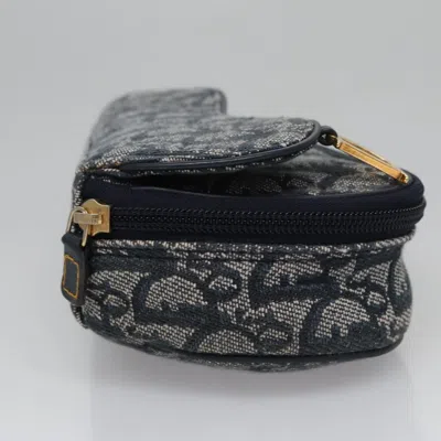 Pre-owned Dior Saddle Navy Canvas Clutch Bag ()