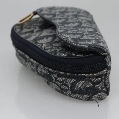 Pre-owned Dior Saddle Navy Canvas Clutch Bag ()