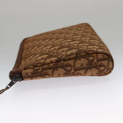 Pre-owned Dior Trotter Brown Canvas Clutch Bag ()