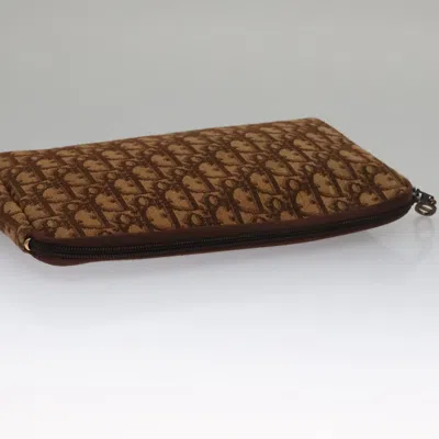 Pre-owned Dior Trotter Brown Canvas Clutch Bag ()