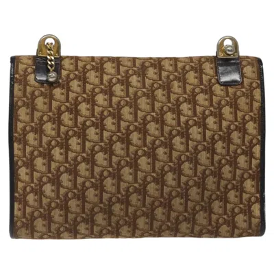Pre-owned Dior Trotter Brown Canvas Shoulder Bag ()