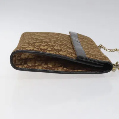 Pre-owned Dior Trotter Brown Canvas Shoulder Bag ()