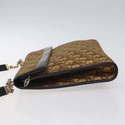 Pre-owned Dior Trotter Brown Canvas Shoulder Bag ()