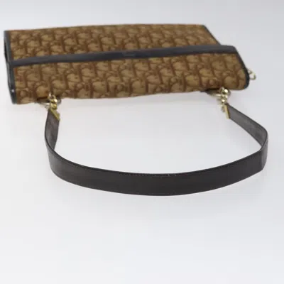 Pre-owned Dior Trotter Brown Canvas Shoulder Bag ()
