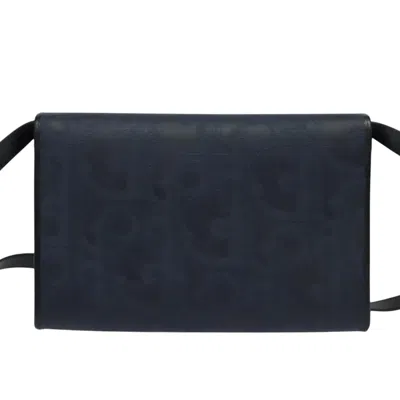Pre-owned Dior Trotter Navy Canvas Shoulder Bag ()