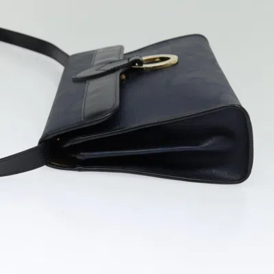 Pre-owned Dior Trotter Navy Canvas Shoulder Bag ()