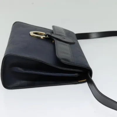Pre-owned Dior Trotter Navy Canvas Shoulder Bag ()