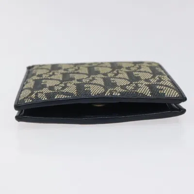 Pre-owned Dior Trotter Navy Canvas Wallet  ()