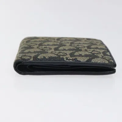 Pre-owned Dior Trotter Navy Canvas Wallet  ()
