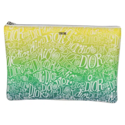 Pre-owned Dior Yellow Nylon Clutch Bag ()