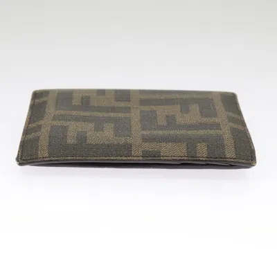 Pre-owned Fendi Black Canvas Wallet  ()