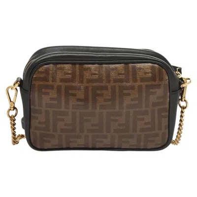 Pre-owned Fendi Camera Case Brown Canvas Shoulder Bag ()
