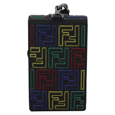 Pre-owned Fendi Zucca Black Canvas Clutch Bag ()