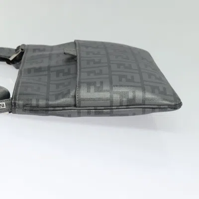 Pre-owned Fendi Zucca Grey Canvas Shoulder Bag ()