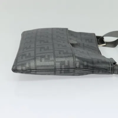 Pre-owned Fendi Zucca Grey Canvas Shoulder Bag ()
