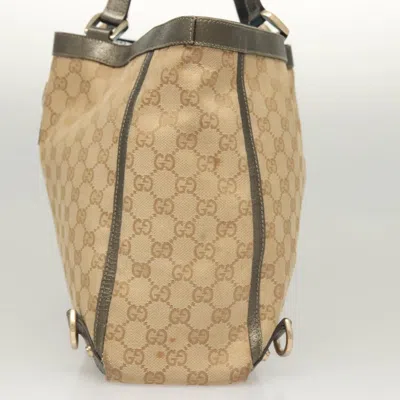 Pre-owned Gucci Abbey Beige Canvas Tote Bag ()