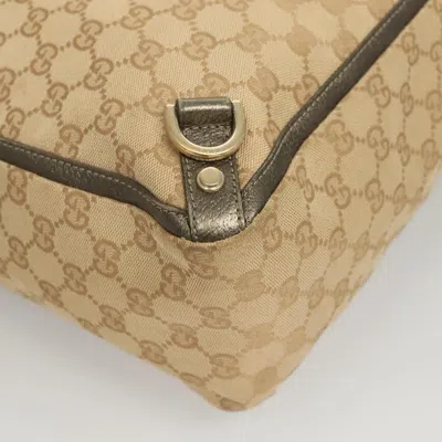 Pre-owned Gucci Abbey Beige Canvas Tote Bag ()