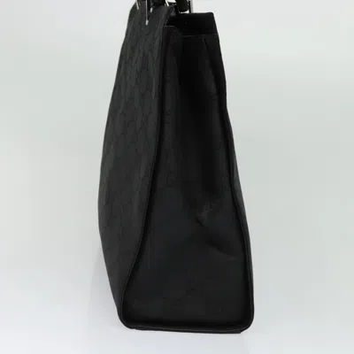 Pre-owned Gucci Bamboo Black Canvas Tote Bag ()
