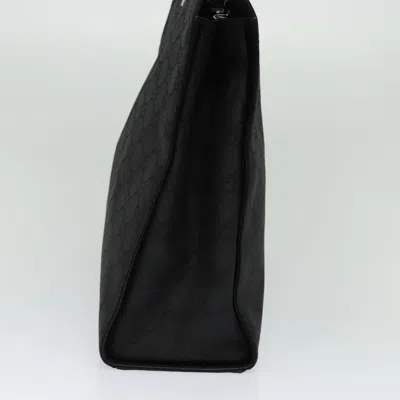 Pre-owned Gucci Bamboo Black Canvas Tote Bag ()