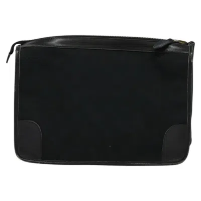 Pre-owned Gucci Black Canvas Clutch Bag ()