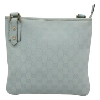 Pre-owned Gucci Blue Canvas Shoulder Bag ()