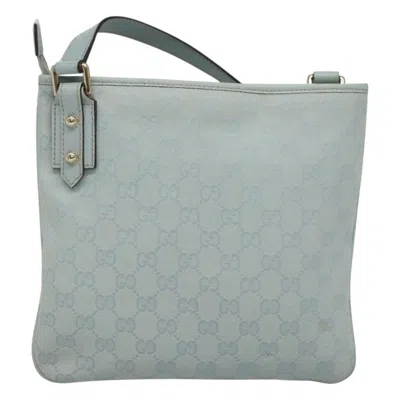 Pre-owned Gucci Blue Canvas Shoulder Bag ()