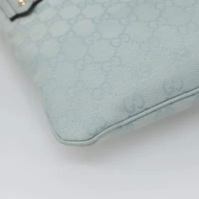 Pre-owned Gucci Blue Canvas Shoulder Bag ()