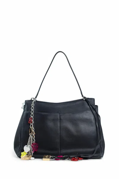 Balenciaga Woman Black Shoulder Bags In Black