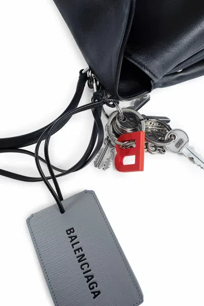 Balenciaga Woman Black Shoulder Bags In Black