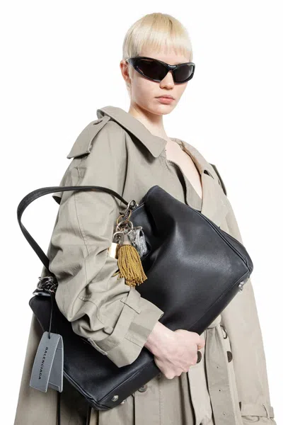 Balenciaga Woman Black Shoulder Bags In Black