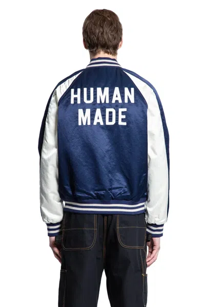Human Made Vintage Style Bomber Jacket In Blue