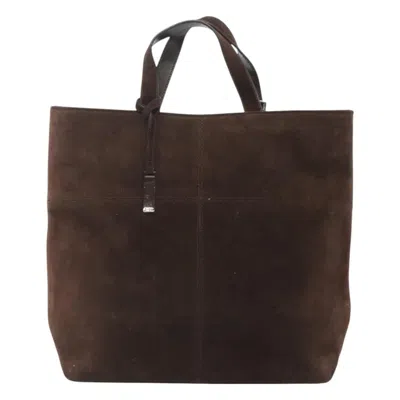 Pre-owned Gucci Brown Suede Tote Bag ()