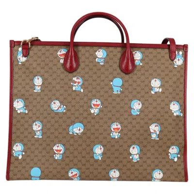 Pre-owned Gucci Doraemon Beige Canvas Tote Bag ()