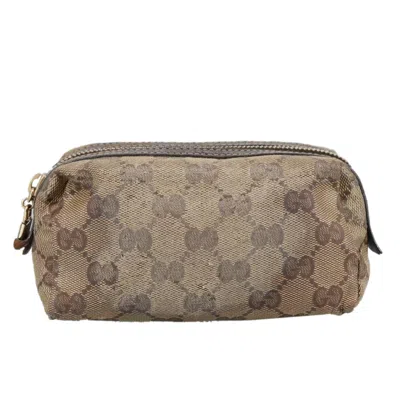 Pre-owned Gucci Gg Crystal Beige Canvas Clutch Bag ()