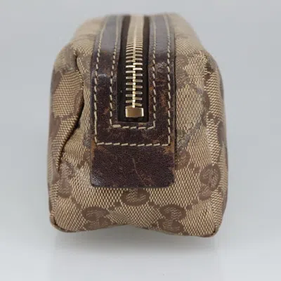 Pre-owned Gucci Gg Crystal Beige Canvas Clutch Bag ()