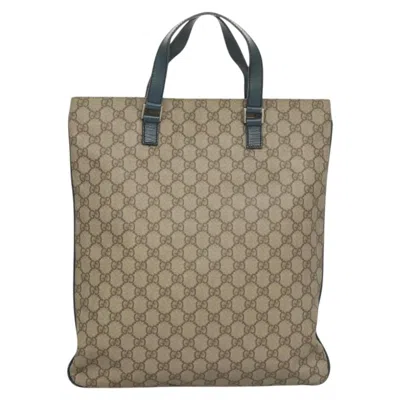Pre-owned Gucci Gg Supreme Beige Canvas Tote Bag ()