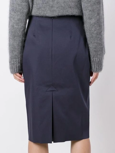 Shop Tomas Maier High-waisted Pencil Skirt In Grey