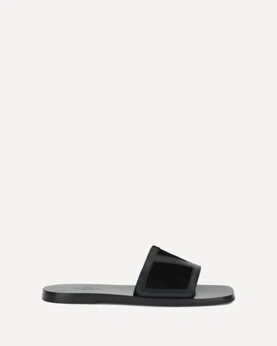 Valentino Garavani Superstar Leather Sandals For Modern Elegance In Black
