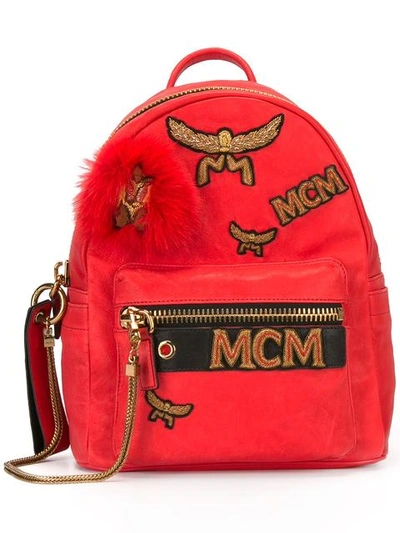 Mcm Logo Patch Backpack