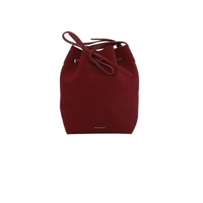 Shop Mansur Gavriel Suede Mini Bucket Bag In Rococo