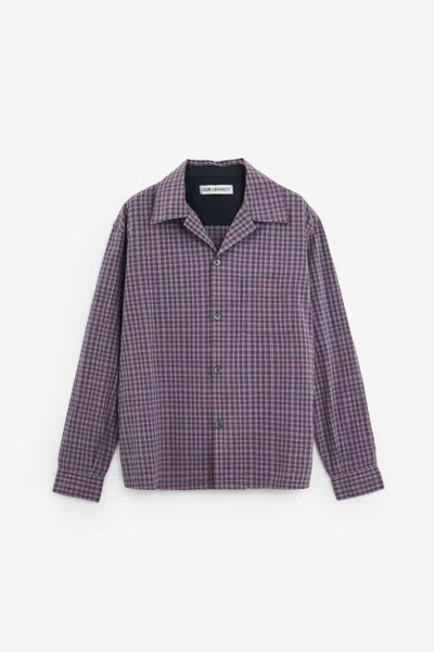 Our Legacy Heusen Convertible-collar Checked Cotton Shirt