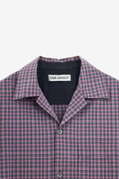 Our Legacy Heusen Convertible-collar Checked Cotton Shirt