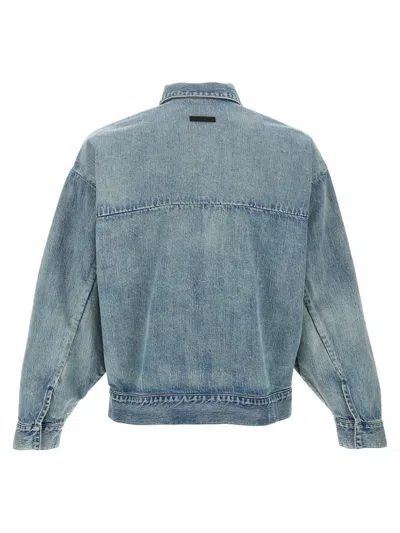 Fear Of God Denim Trucker Casual Jackets And Parka Blue