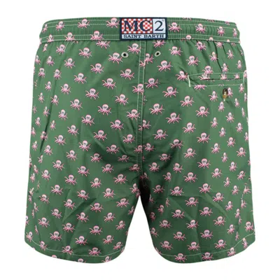 Mc2 Saint Barth Lighting Swimsuit In Lightweight Fabric With All Over Micro Patterned Octopuses