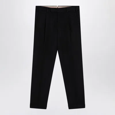 Pt Torino Tailored Black Trousers With Classic Pleat