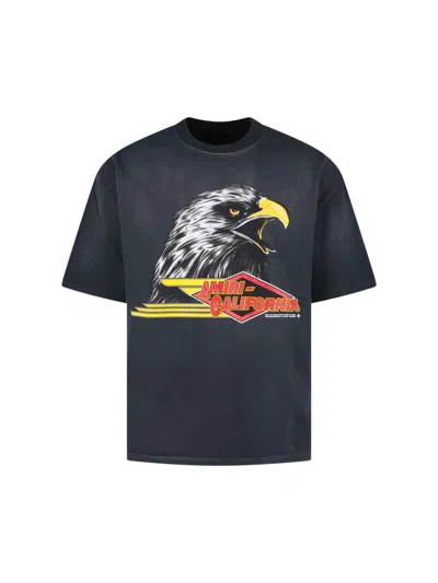 Amiri Mens Black Eagle Graphic-print Cotton-jersey T-shirt