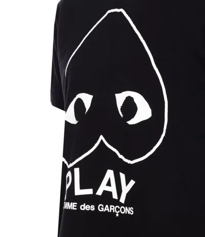 Comme Des Garçons Play Graphic Print Crewneck Short Sleeves T-shirt In Black