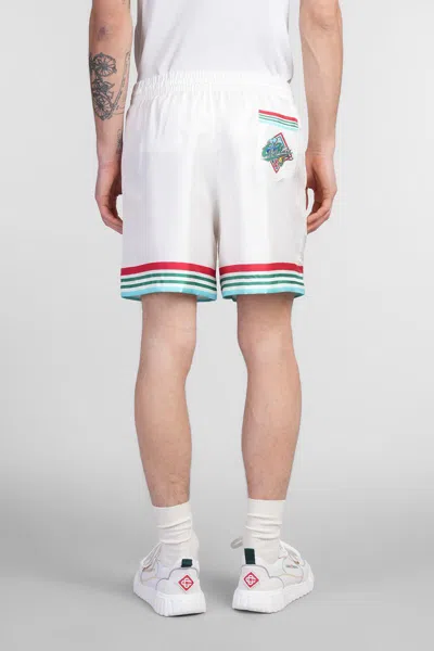 Casablanca Mens Casa Way World Series Relaxed-fit Striped Silk Shorts